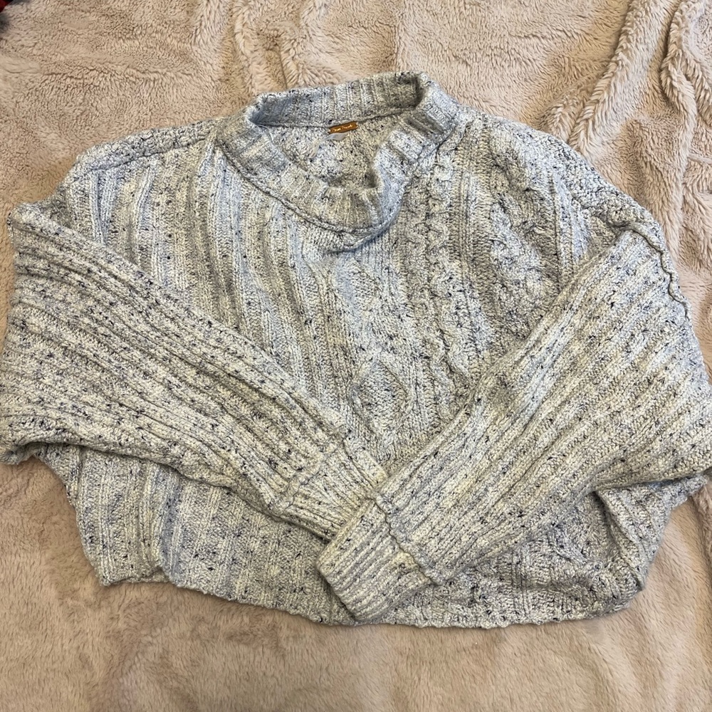 Free People Crop Knit Sweater